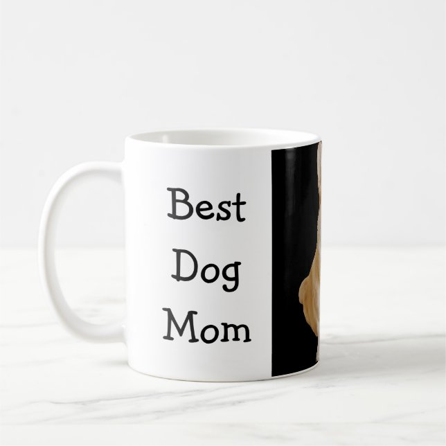 Best Dog Mom Your Pet Image Photo Picture Modern  Coffee Mug (Left)