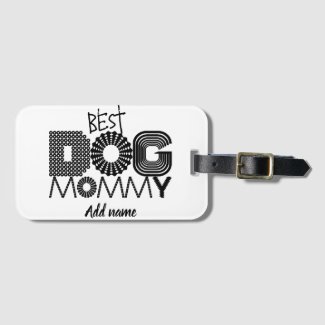 Best Dog mommy geometric letters black and white