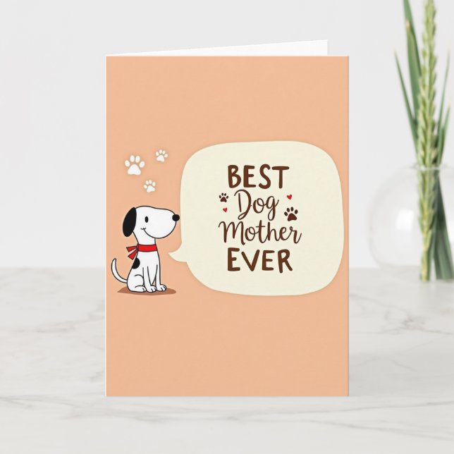Best Dog Mother Ever Art Card (Front)