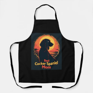 Best Dog Mother Mom - Vintage Cocker Spaniel T-Shi Apron