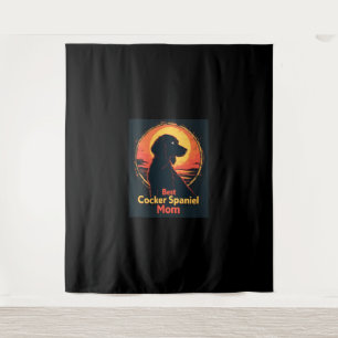 Best Dog Mother Mom - Vintage Cocker Spaniel T-Shi Tapestry