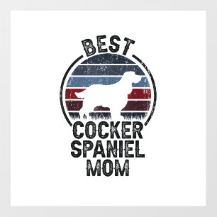 Best Dog Mother Mom - Vintage Cocker Spaniel Wall Decal