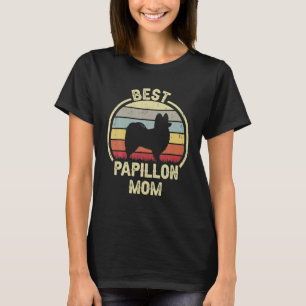 Best Dog Mother Mom Vintage Papillon T-Shirt