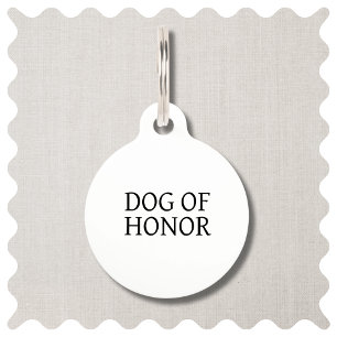 Best Dog of Honor Pet Wedding ID Tag
