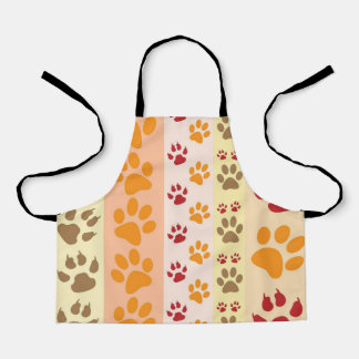 Best Dog Paw Print Pets Pattern Apron