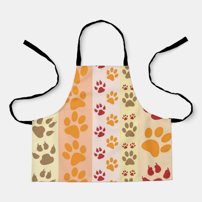 Best Dog Paw Print Pets Pattern Apron (Front)