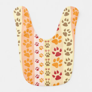 Best Dog Paw Print Pets Pattern Baby Bib