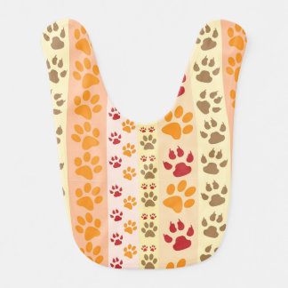 Best Dog Paw Print Pets Pattern Baby Bib