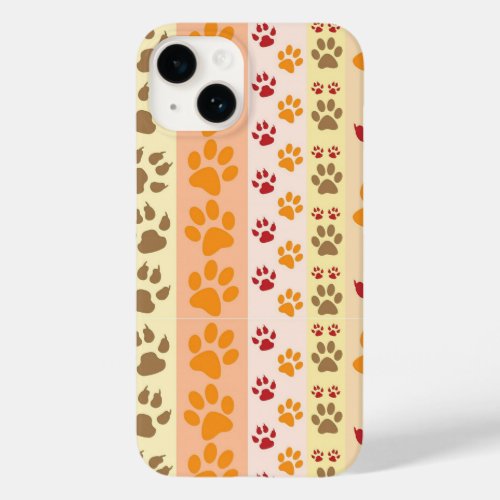 Best Dog Paw Print Pets Pattern Case_Mate iPhone 14 Case