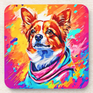 Best Dog Pet Paint Art Beverage Coaster