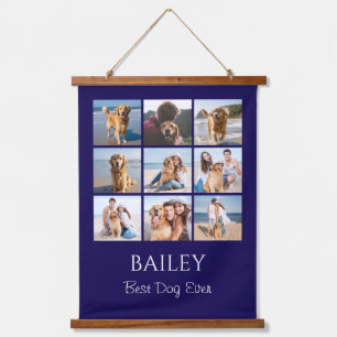 Best Dog Photo Collage Personalized   Hanging Tapestry