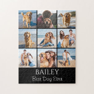 Best Dog Photo Collage Personalized Jigsaw Puzzle
