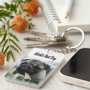 Best Dog Photo Keychain