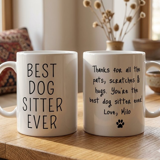 Best Dog Sitter Ever Dog Walking Pet Sitter Coffee Mug (Creator Uploaded)