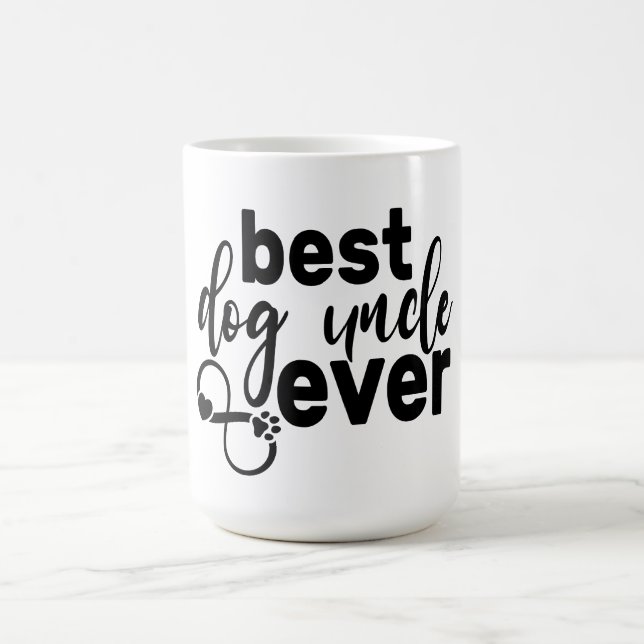 Best Dog Uncle Ever Style Cool Bday Gift for Dog Coffee Mug (Center)