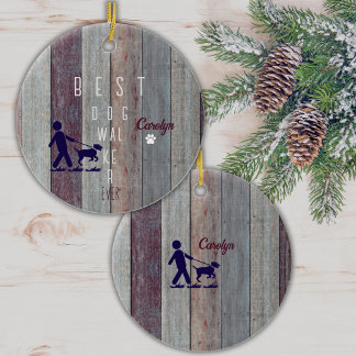 Best Dog Walker Ever Christmas Gift Ornament