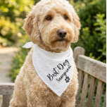 Best Dog Wedding Pet  Personalized White Lace Bandana<br><div class="desc">This design may be personalized by choosing the Edit Design option. You may also transfer onto other items. Contact me at colorflowcreations@gmail.com or use the chat option at the top of the page if you wish to have this design on another product or need assistance. See more of my designs...</div>