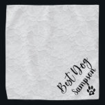Best Dog Wedding Pet  Personalized White Lace Bandana<br><div class="desc">This design may be personalized by choosing the Edit Design option. You may also transfer onto other items. Contact me at colorflowcreations@gmail.com or use the chat option at the top of the page if you wish to have this design on another product or need assistance. See more of my designs...</div>