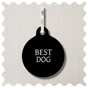 Best Dog White and Black  Dog Pet ID Tag