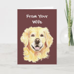 Best Doggone Birthday Husband Golden Retriever Dog Card<br><div class="desc">Birthday Humor for the husband who loves Golden Retriever dogs.  Card to Customize,  Watercolor Golden Retriever Dog,  pet</div>