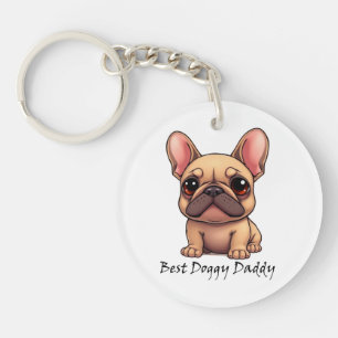 Best Doggy Daddy French Bulldog Pet Dog Animal Keychain