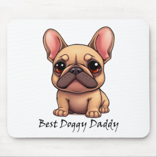 Best Doggy Daddy French Bulldog Pet Dog Animal Mouse Pad