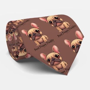 Best Doggy Daddy French Bulldog Pet Dog Animal Neck Tie