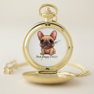 Best Doggy Daddy French Bulldog Pet Dog Animal Pocket Watch