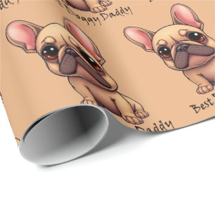 Best Doggy Daddy Frenchie French Bulldog Dog Pet Wrapping Paper