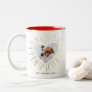 BEST DOGMOM EVER Photo Gold Heart Mother's Day Two-Tone Coffee Mug