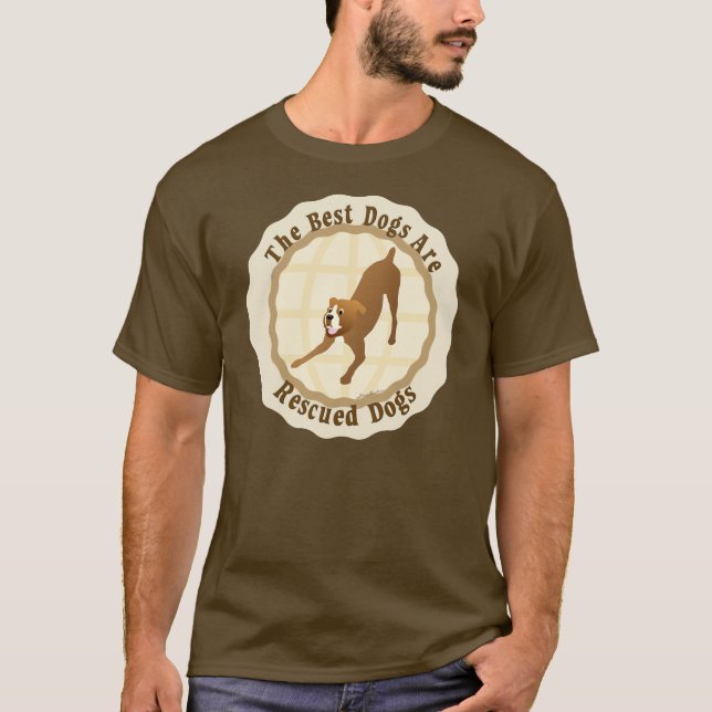 Best Dogs Are Rescued - Boxer T-Shirt (Front)