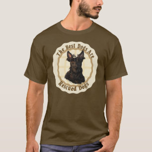 Best Dogs Are Rescued - Scottish Terrier T-Shirt
