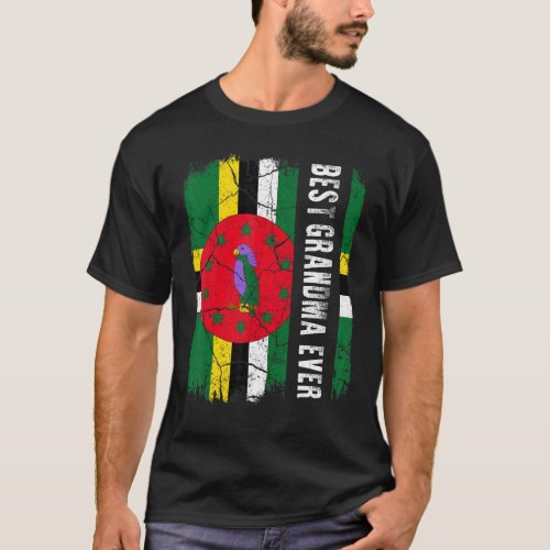 Best Dominican Grandma Ever Dominica Flag Mothers T_Shirt
