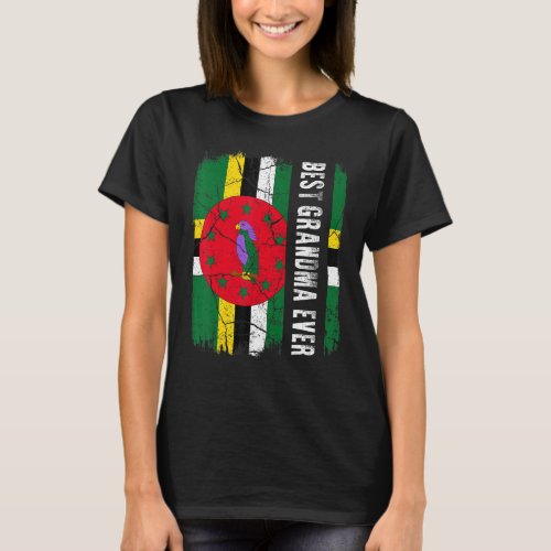 Best Dominican Grandma Ever Dominica Flag Mothers T_Shirt