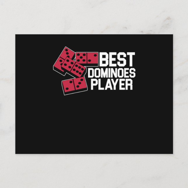 Best Dominoes Player Tiles Puzzler Game Gift Postcard (Front)
