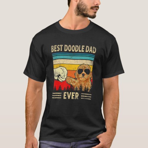 Best Doodle Dad Ever Goldendoodle Dog Dad  Father T_Shirt
