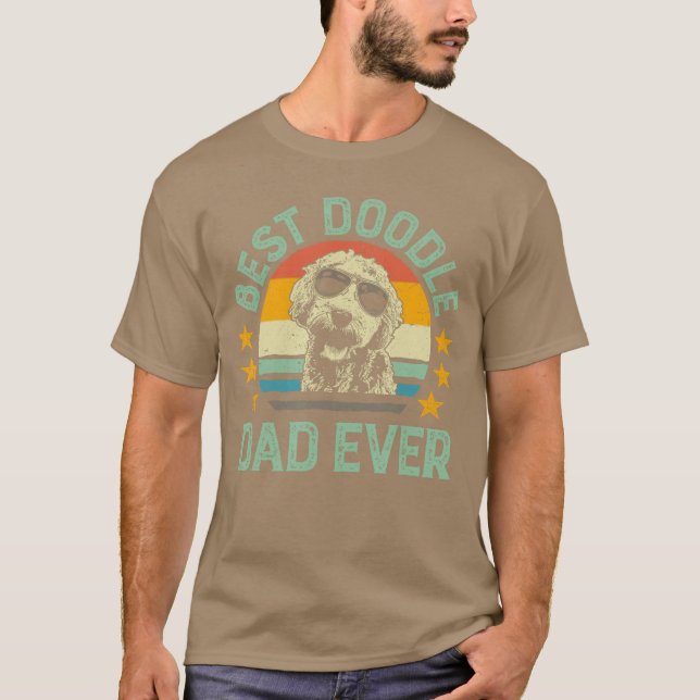 Best Doodle Dad Evershirt Goldendle Dad Retroee Gi T-Shirt (Front)