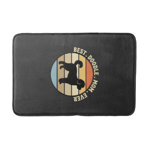 Best Doodle Mom Ever Retro Dog Bath Mat