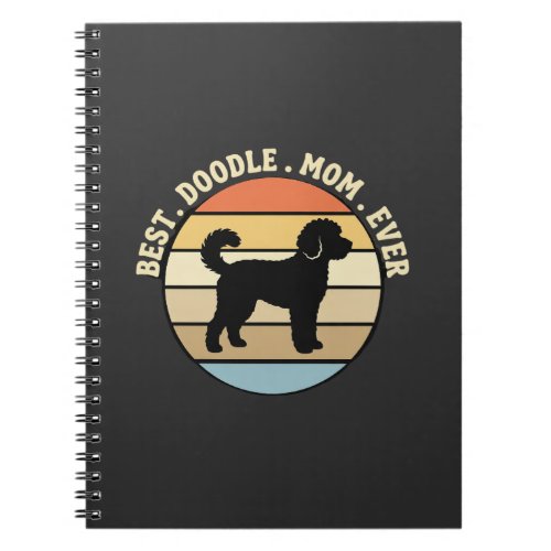 Best Doodle Mom Ever Retro Dog Notebook