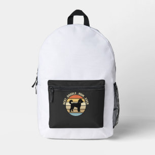 Best Doodle Mom Ever Retro Dog Printed Backpack