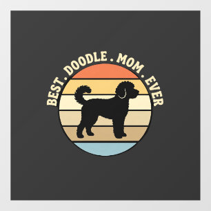 Best Doodle Mom Ever Retro Dog Window Cling