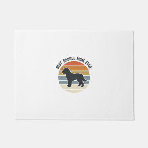 Best Doodle Mom Ever Vintage Dog Mom Design_1 Doormat