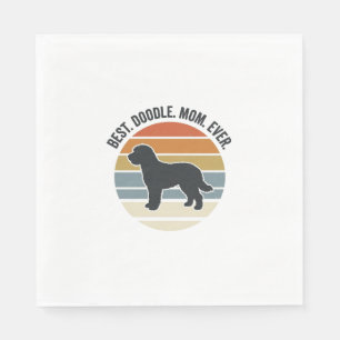 Best Doodle Mom Ever Vintage Dog Mom Design_1 Napkins