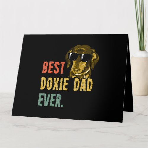 Best Doxie Dad Ever Retro Dog Funny Fathers Day Vi Card