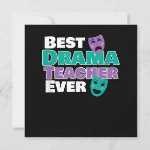 Best Drama Teacher Ever Acter Acting Coach Thank You Card