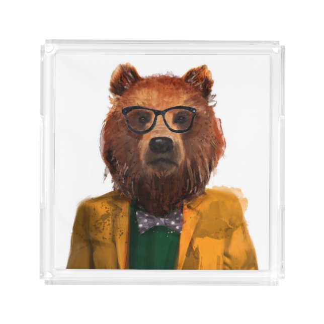 Best Dressed Bear Acrylic Tray (Front)