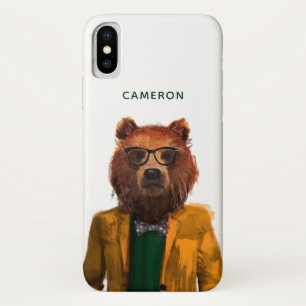 Best Dressed Bear Add Your Name iPhone X Case
