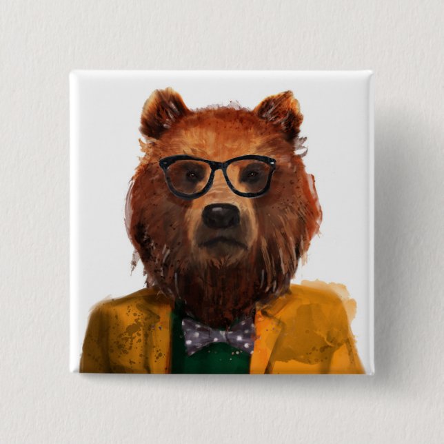 Best Dressed Bear Button (Front)