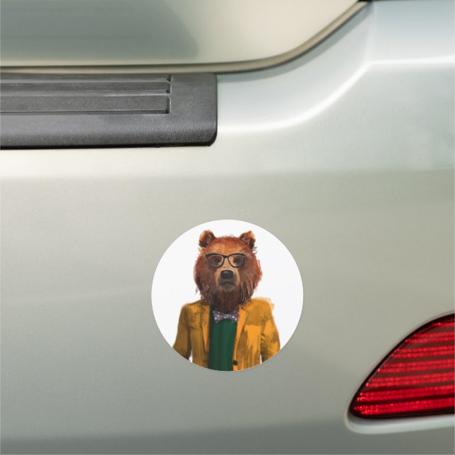 Best Dressed Bear Car Magnet (In Situ)