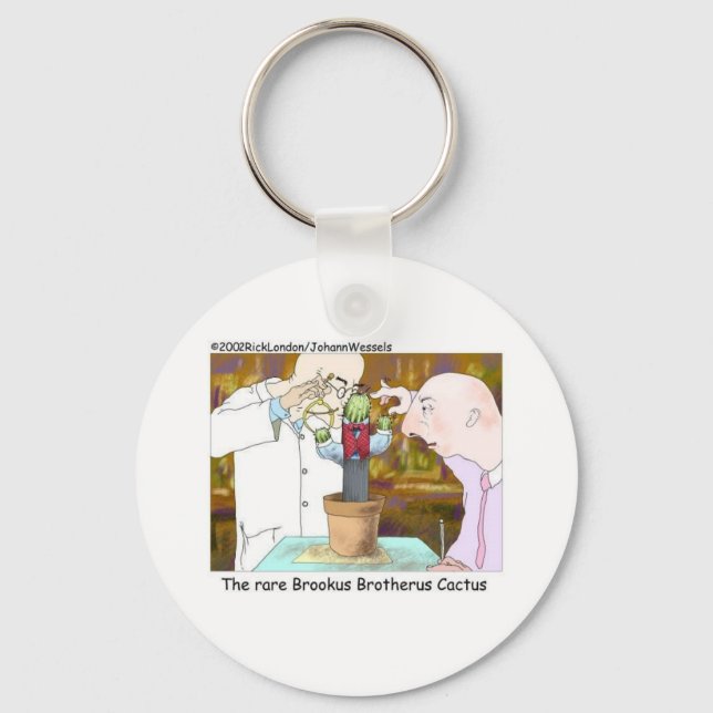Best-Dressed Cactus Funny Gifts & Collectibles Keychain (Front)